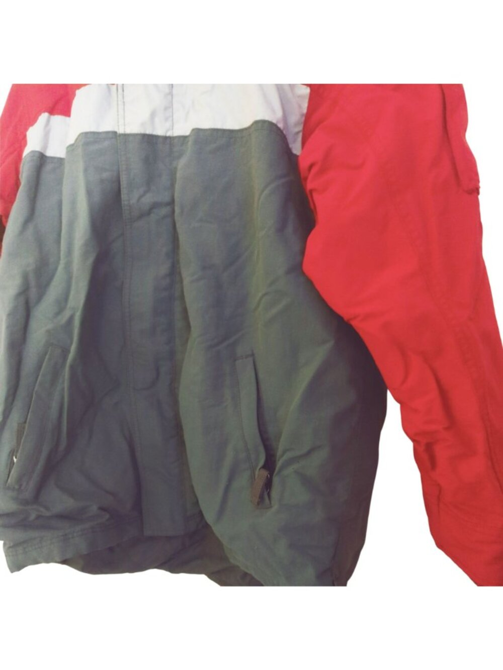 Gap Kids Boys Hooded Fleece Lined Colorblock Winter Jacket Red/Gray Size 14/16 - Picture 4 of 9